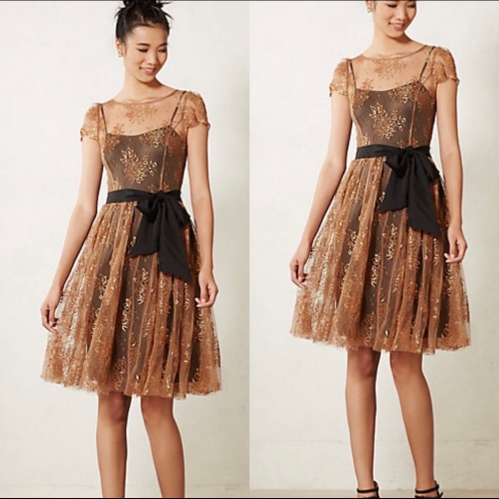 Anthropologie Moulinette Soeurs Honeyed Lace Dress